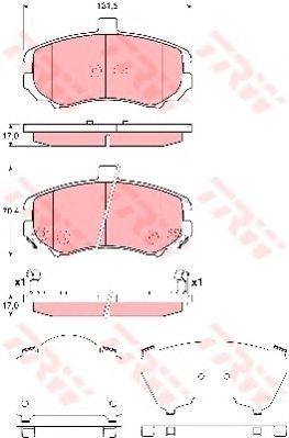 set placute frana,frana disc HYUNDAI ELANTRA 00-