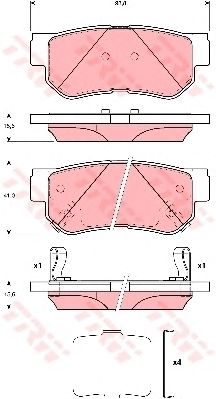 set placute frana,frana disc