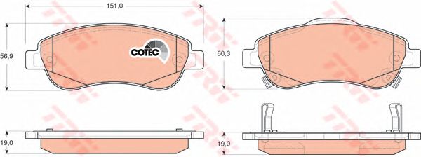 set placute frana,frana disc HONDA CR-V 06-/12-