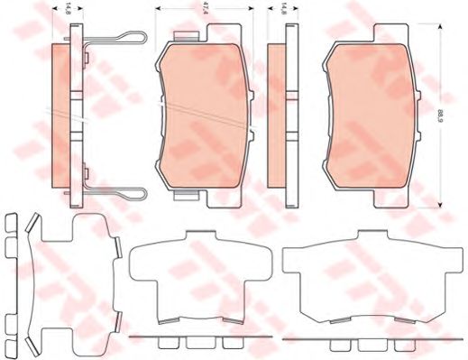 set placute frana,frana disc HONDA ACCORD