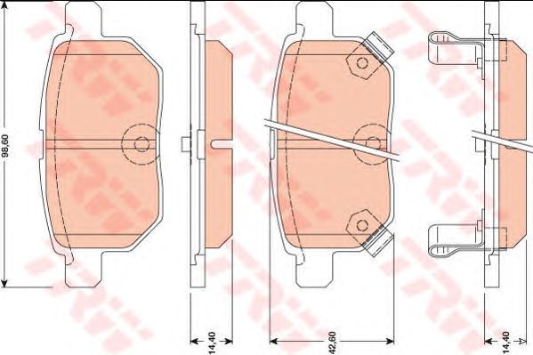 set placute frana,frana disc TOYOTA YARIS 06-/AURIS 07-JAPAN/PRIUS