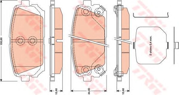 set placute frana,frana disc KIA CARENS 06-