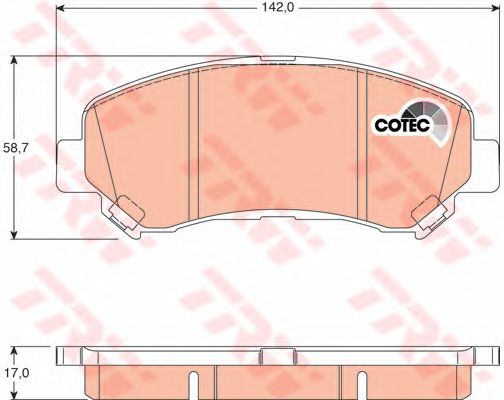 set placute frana,frana disc NISSAN QASHQAI