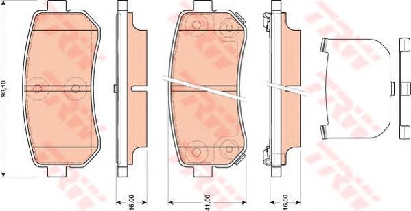 set placute frana,frana disc KIA CEE'D/RIO