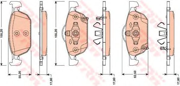 set placute frana,frana disc HONDA ACCORD 08-/CIVIC 12-