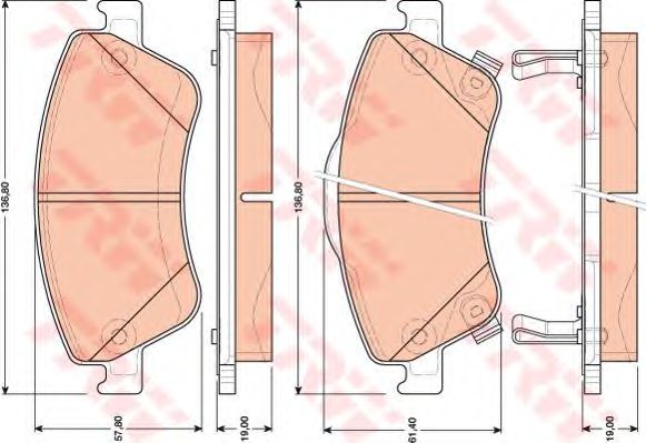 set placute frana,frana disc