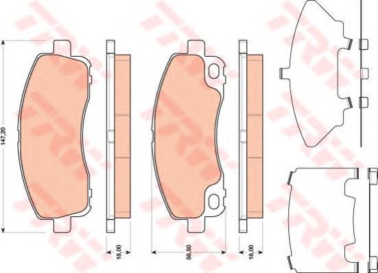 set placute frana,frana disc MITSUBISHI CANTER 04.06-