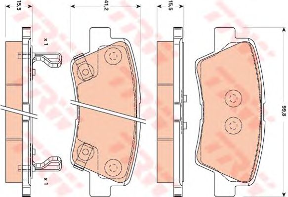 set placute frana,frana disc