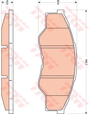 set placute frana,frana disc TOYOTA HI-LUX