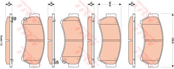 set placute frana,frana disc