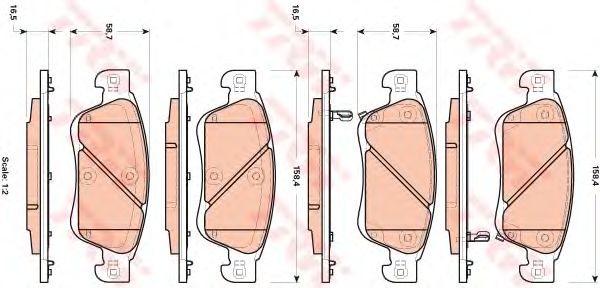 set placute frana,frana disc INFINITI EX 35/37 08-