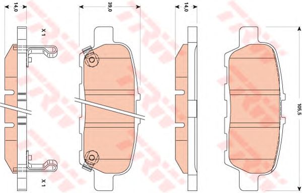 set placute frana,frana disc NISSAN QASHQAI