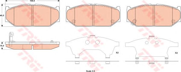 set placute frana,frana disc SUZUKI SWIFT 05- 1,6 JAPAN