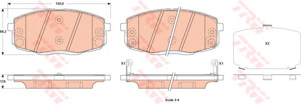 set placute frana,frana disc