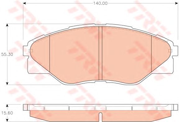 set placute frana,frana disc TOYOTA HI-LUX 2,5 D-4D 08-