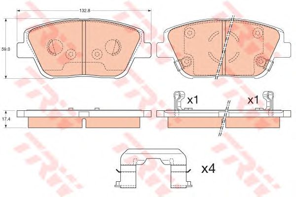 set placute frana,frana disc KIA CEE'D/PRO CEE'D 12-