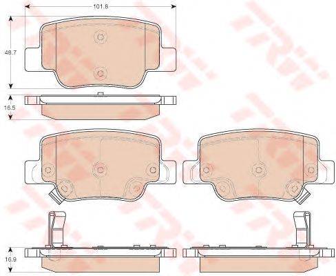 set placute frana,frana disc TOYOTA VERSO 09-