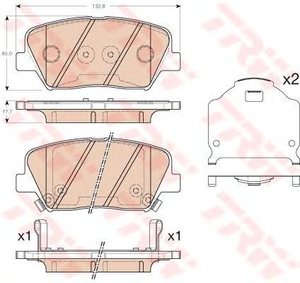 set placute frana,frana disc HYUNDAI I30 11-