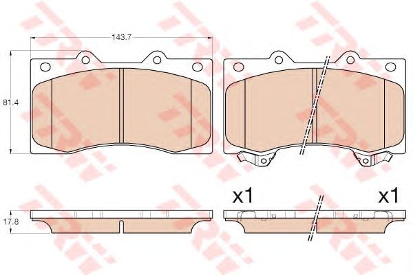 set placute frana,frana disc