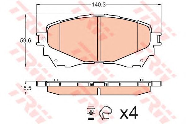 set placute frana,frana disc MAZDA 6 12-