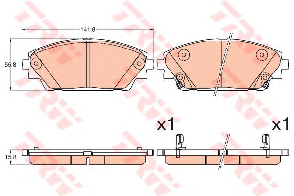 set placute frana,frana disc MAZDA 3 1,5-2,2D 13-