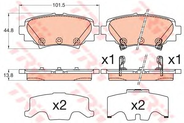 set placute frana,frana disc MAZDA 3 1,5-2,2D 13-