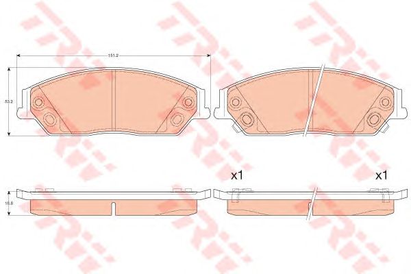 set placute frana,frana disc TOYOTA AURION 06-11/CAMRY 06-11