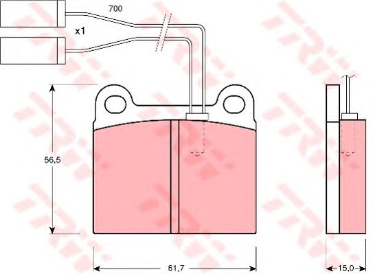 set placute frana,frana disc