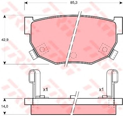 set placute frana,frana disc