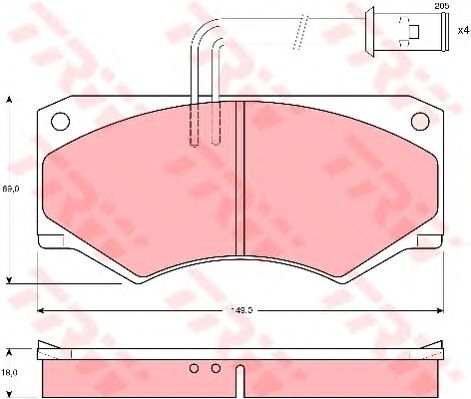 set placute frana,frana disc IVECO DAILY