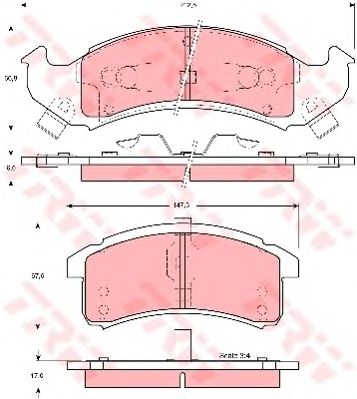 set placute frana,frana disc