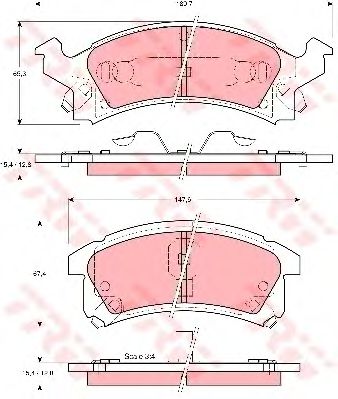 set placute frana,frana disc