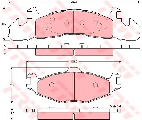 set placute frana,frana disc