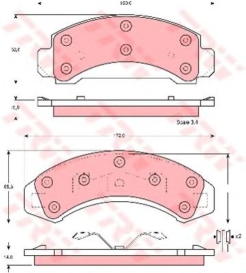 set placute frana,frana disc