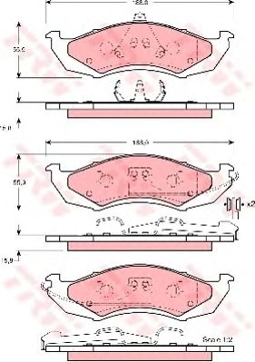 set placute frana,frana disc