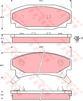 set placute frana,frana disc