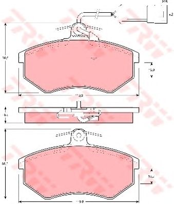 set placute frana,frana disc VW A80/100 82-9