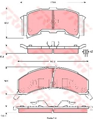 set placute frana,frana disc