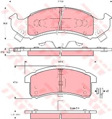 set placute frana,frana disc