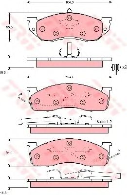 set placute frana,frana disc