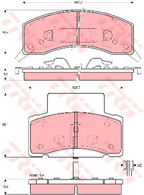 set placute frana,frana disc