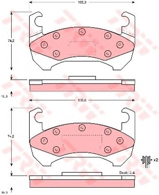 set placute frana,frana disc