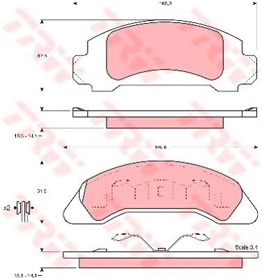 set placute frana,frana disc