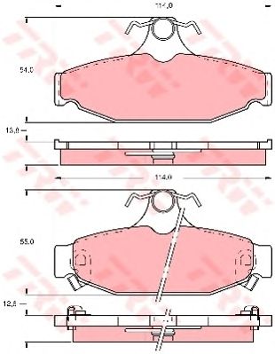 set placute frana,frana disc