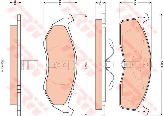 set placute frana,frana disc CHRYSLER NEON/VOYAGER 1,6-3,8 95-06