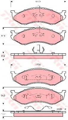 set placute frana,frana disc KIA CARNIVAL -00/GRAND CHEROKEE -99