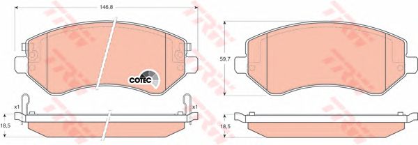 set placute frana,frana disc