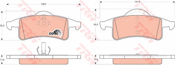 set placute frana,frana disc