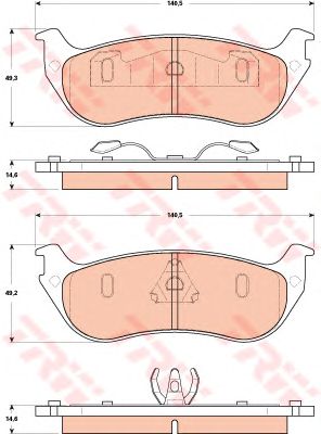 set placute frana,frana disc FORD EXPLORER 4,0-4,6 4WD 96-05