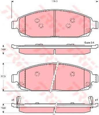 set placute frana,frana disc JEEP GRAND CHEROKEE 05-/COMMANDER